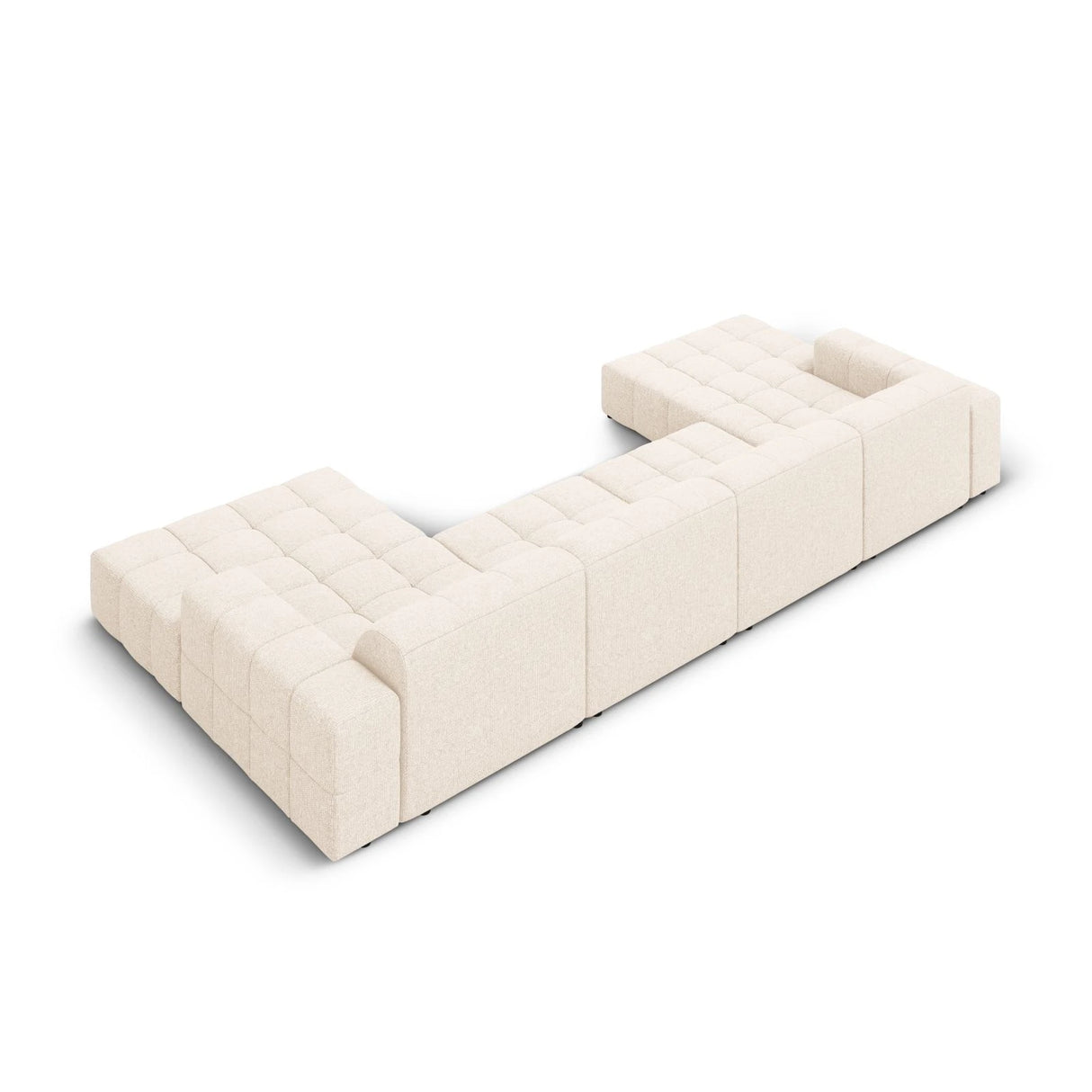 Jennifer Panorama-Sofa symmetrisch mit Bezug aus Samt oder Chenille, 364x166 cm – Bild 4