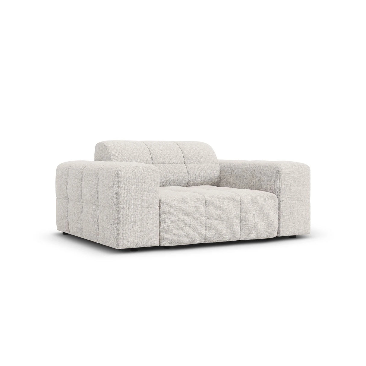 Jennifer Sessel mit Bezug aus Chenille (Haga 06) in Hellgrau, 124x102 cm – Bild 3