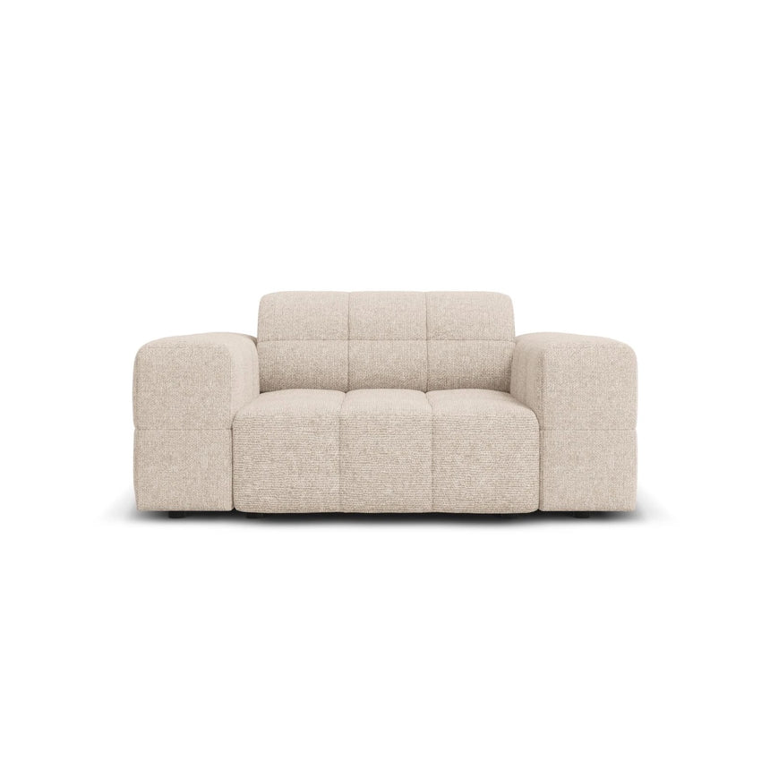 Jennifer Sessel mit Bezug aus Chenille (Haga 30) in Beige, 124x102 cm – Bild 1