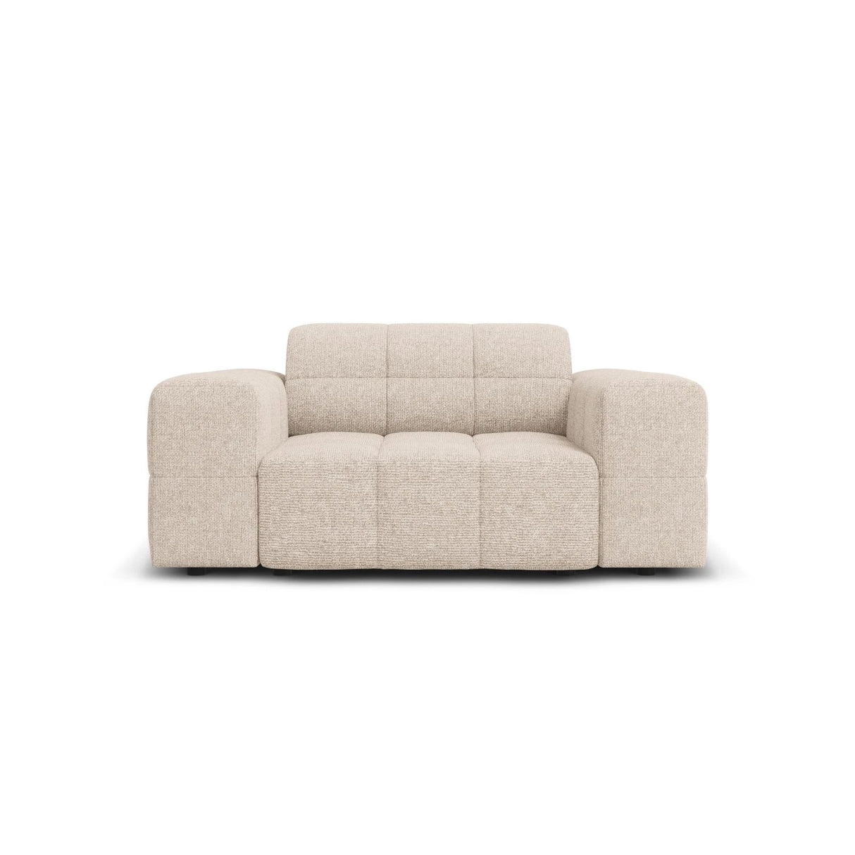 Jennifer Sessel mit Bezug aus Chenille (Haga 30) in Beige, 124x102 cm – Bild 1