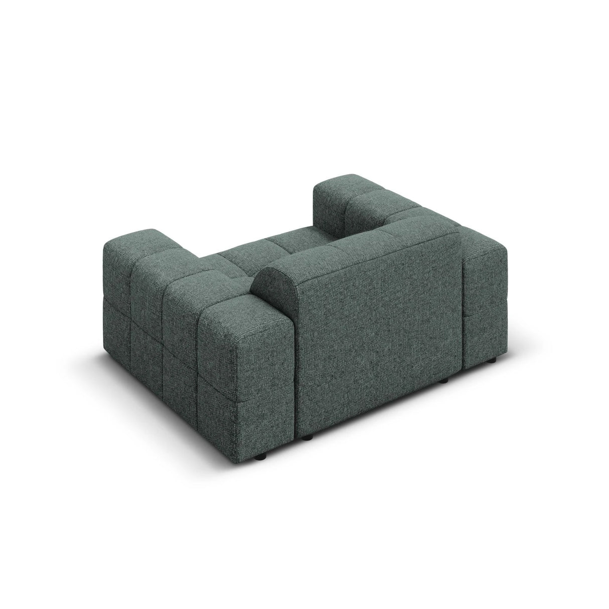 Jennifer Sessel mit Bezug aus Chenille (Haga 78) in Petrol, 124x102 cm – Bild 5