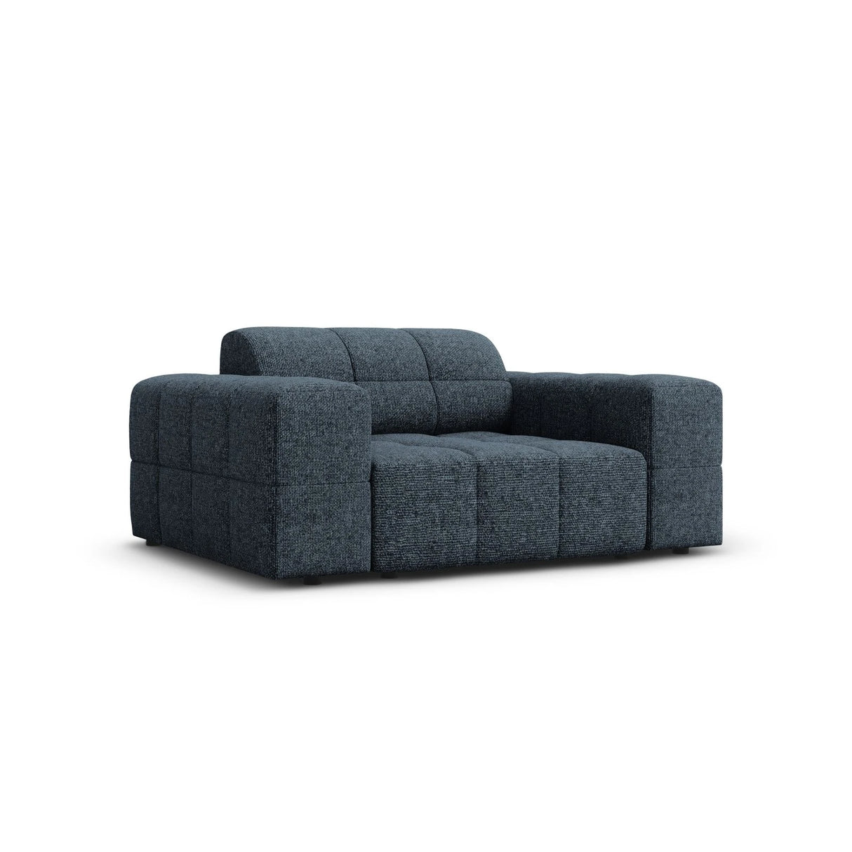 Jennifer Sessel mit Bezug aus Chenille (Haga 86) in Königsblau, 124x102 cm – Bild 3