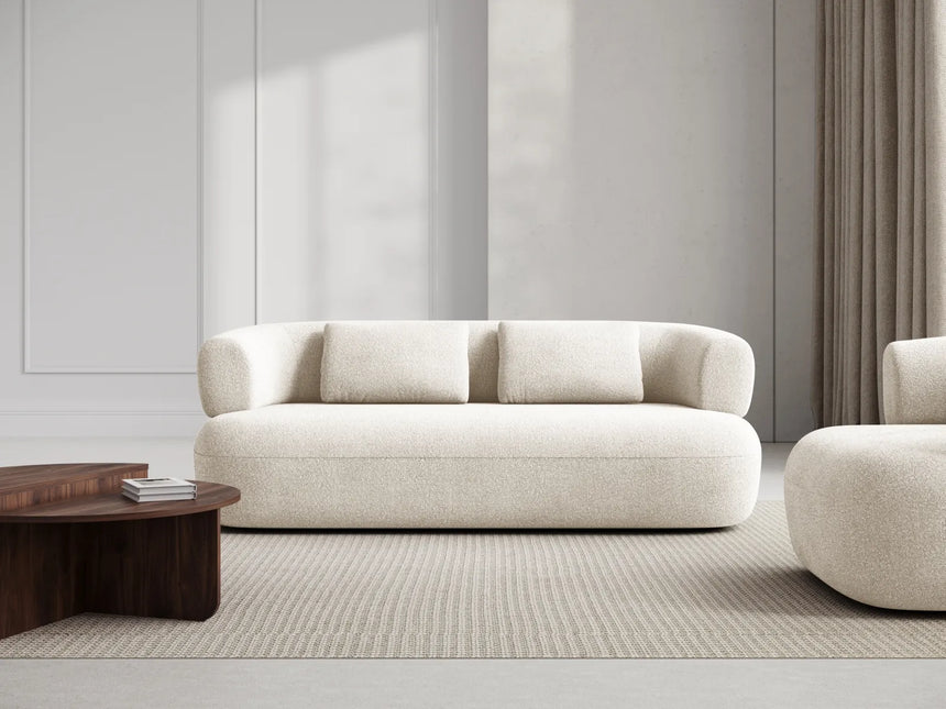 Jenny 2-Sitzer Sofa mit Bezug aus Boucle (AscNATA) in Beige, 178x90 cm – Bild 2