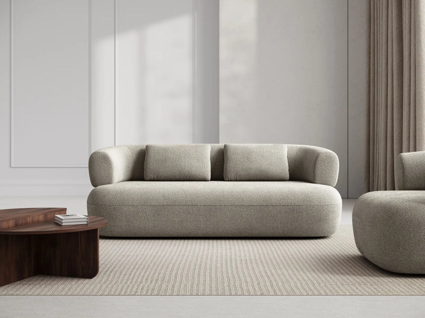 Jenny 2-Sitzer Sofa mit Bezug aus Boucle (ASCTOFE) in Hellgrau, 178x90 cm – Bild 2