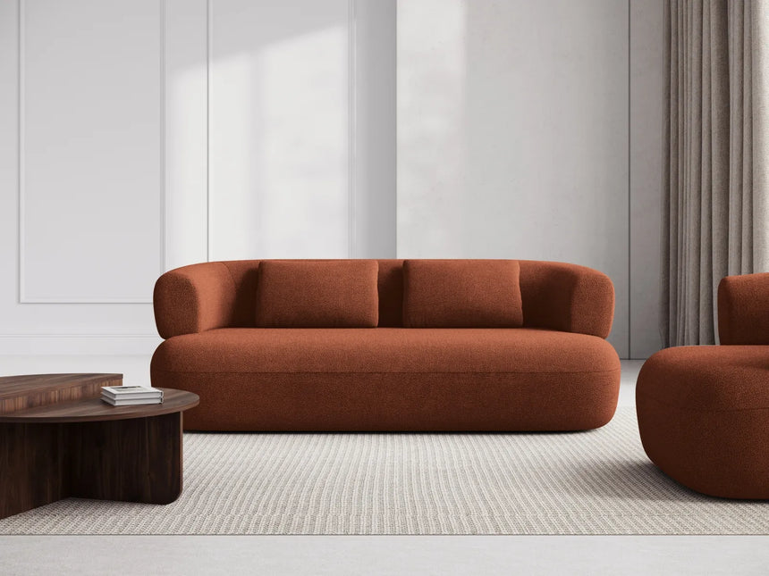 Jenny 2-Sitzer Sofa mit Bezug aus Boucle (NoN54) in Ziegel, 178x90 cm – Bild 2