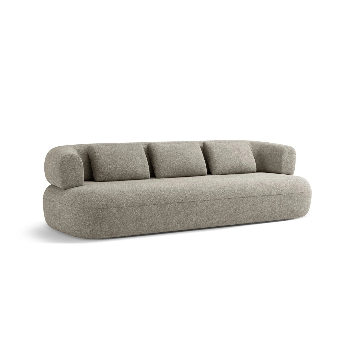 Jenny 4-Sitzer Sofa mit Bezug aus Boucle (ASCTOFE) in Hellgrau, 226x90 cm – Bild 4