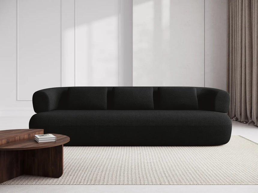 Jenny 4-Sitzer Sofa mit Bezug aus Boucle (NoN100) in Schwarz, 226x90 cm – Bild 2