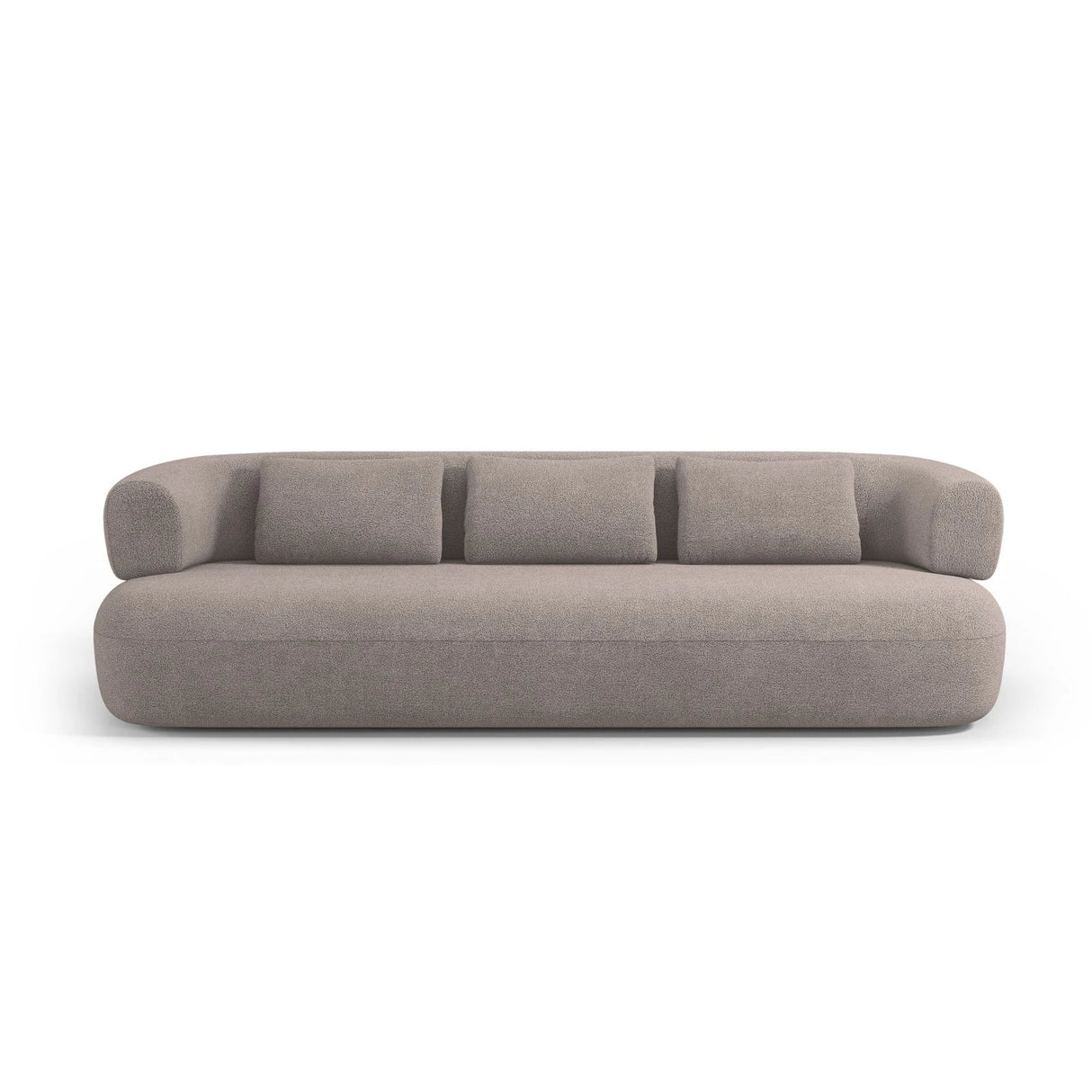 Jenny 4-Sitzer Sofa mit Bezug aus Boucle (NoN16) in Hellbraun, 226x90 cm – Bild 1