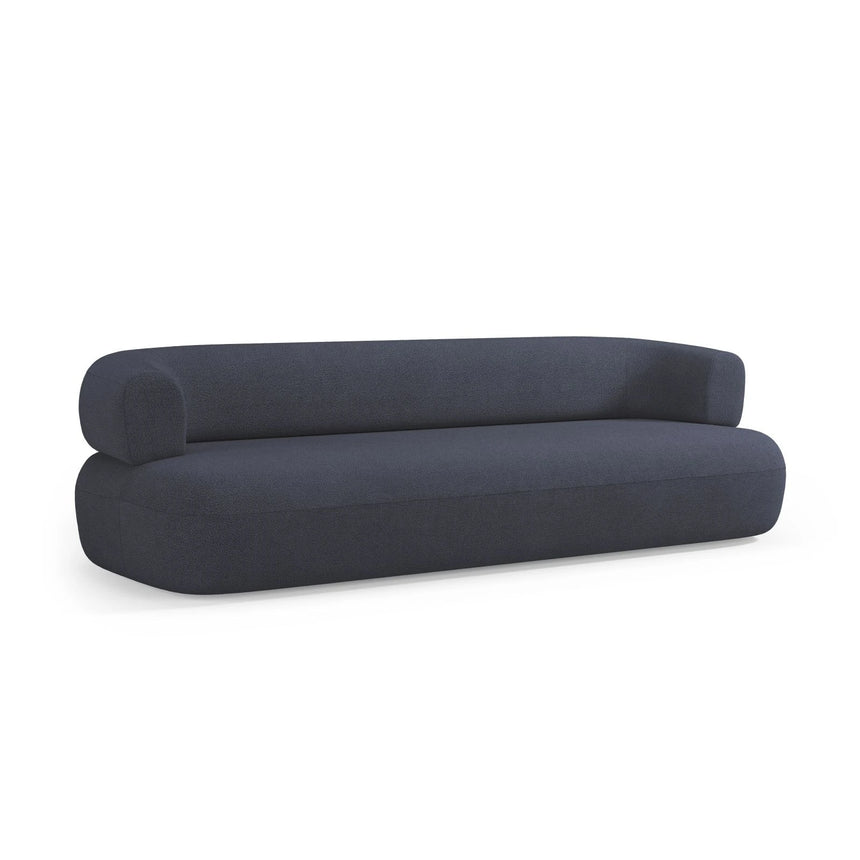 Jenny 4-Sitzer Sofa mit Bezug aus Boucle (NoN79) in Dunkelblau, 226x90 cm – Bild 6