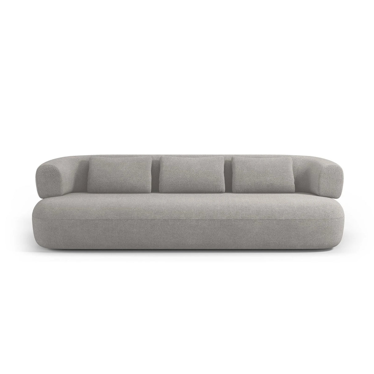 Jenny 4-Sitzer Sofa mit Bezug aus Boucle (NoN83) in Hellgrau, 226x90 cm – Bild 1