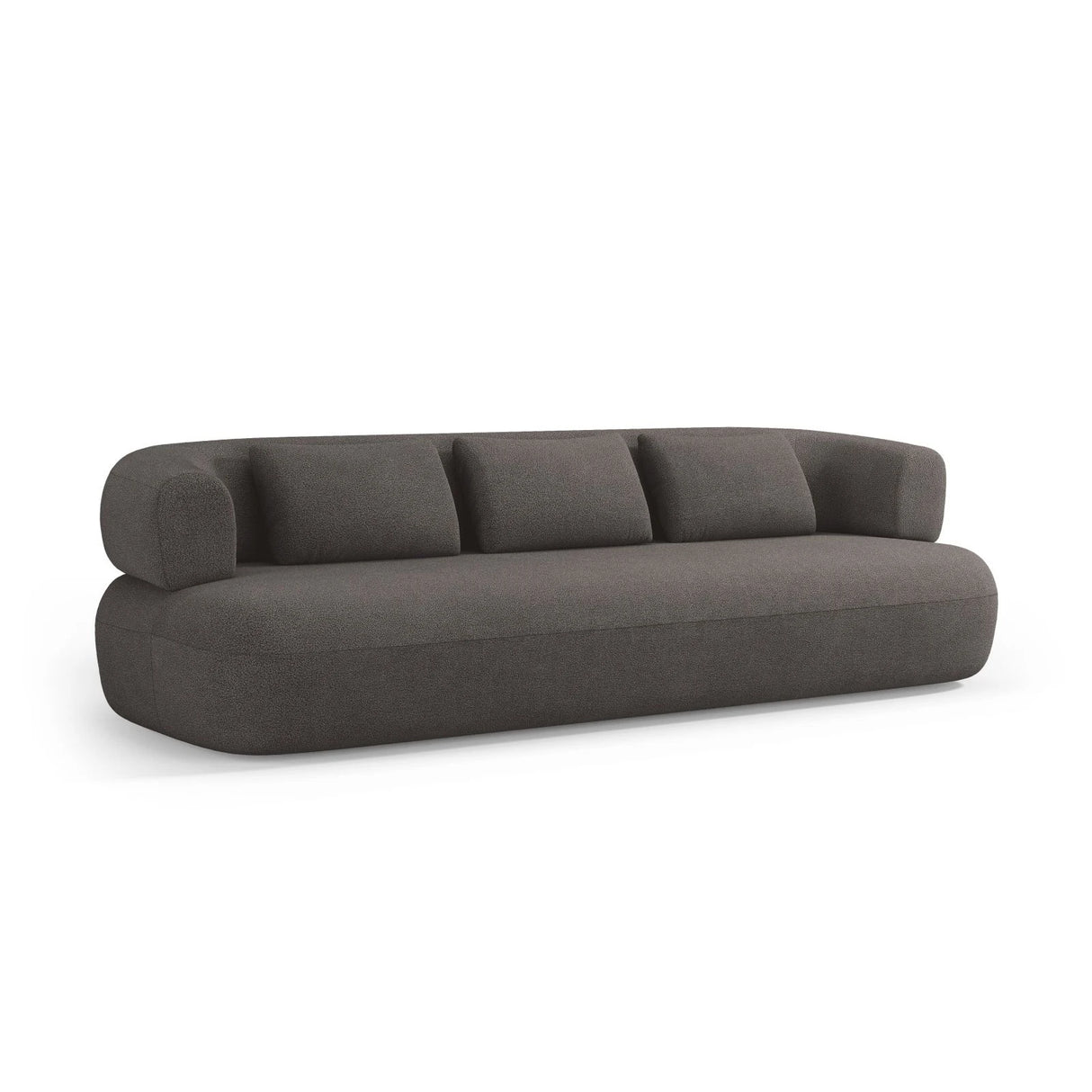 Jenny 4-Sitzer Sofa mit Bezug aus Boucle (NoN92) in Grau, 226x90 cm – Bild 4