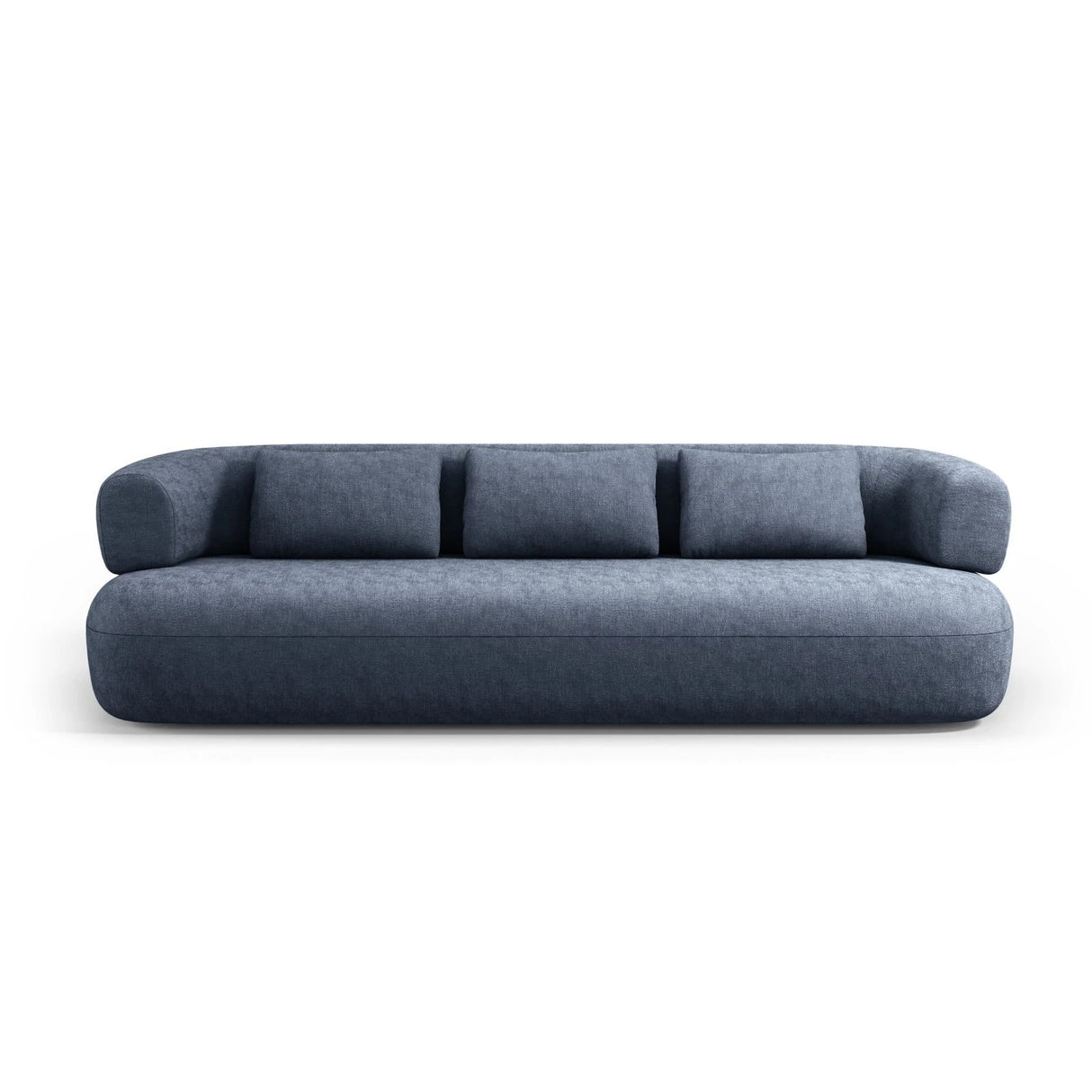 Jenny 4-Sitzer Sofa mit Bezug aus Chenille (PeHa77) in Dunkelblau, 226x90 cm – Bild 1