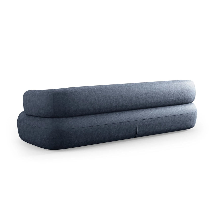 Jenny 4-Sitzer Sofa mit Bezug aus Chenille (PeHa77) in Dunkelblau, 226x90 cm – Bild 4