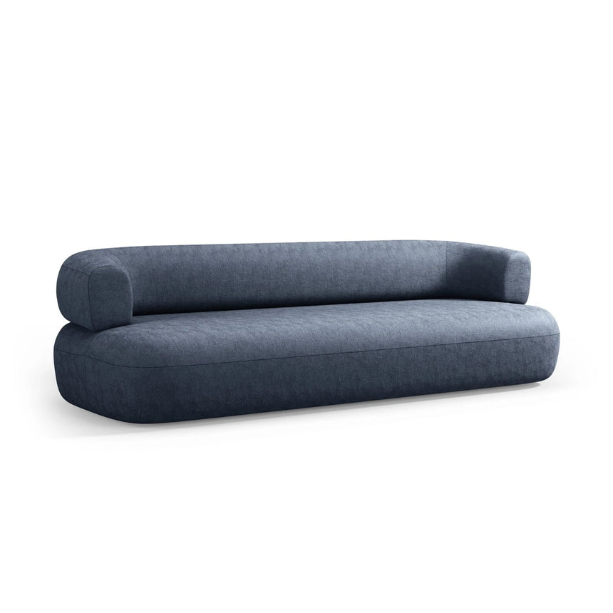 Jenny 4-Sitzer Sofa mit Bezug aus Chenille (PeHa77) in Dunkelblau, 226x90 cm – Bild 5