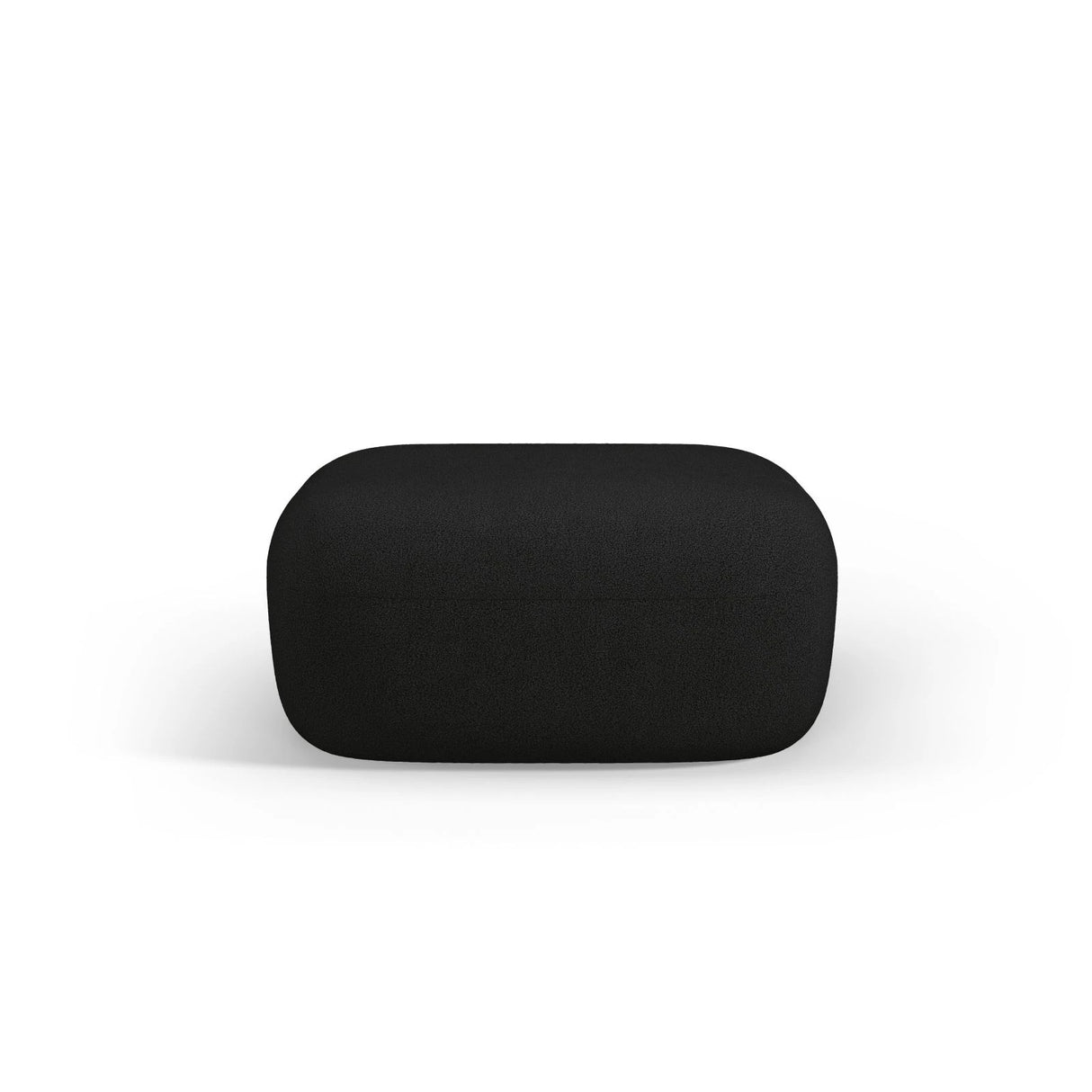 Jenny Pouf mit Bezug aus Boucle (NoN100) in Schwarz, 90x88 cm – Bild 1