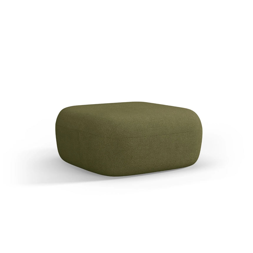Jenny Pouf mit Bezug aus Boucle (NoN38) in Grün, 90x88 cm – Bild 3