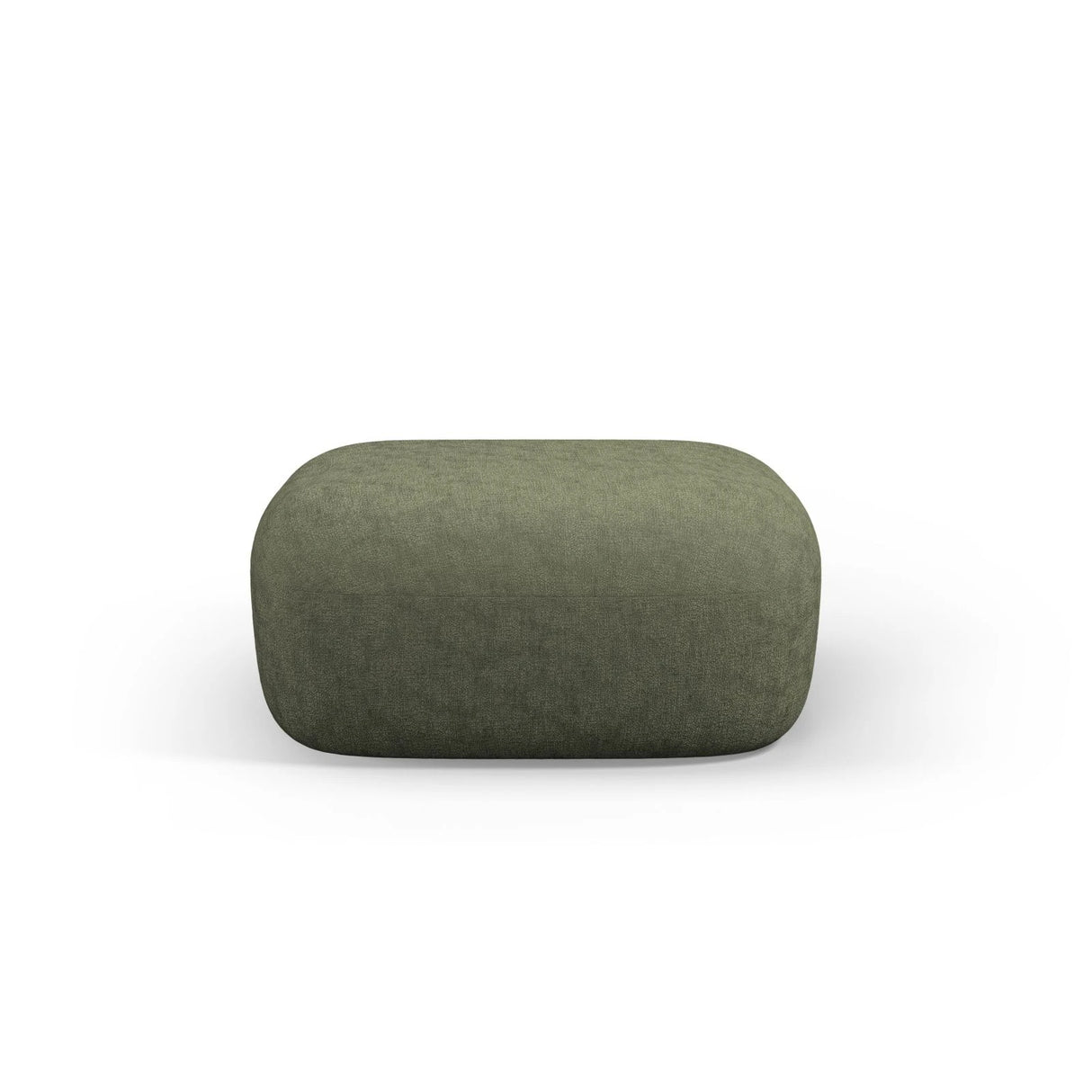 Jenny Pouf mit Bezug aus Chenille (PeHa39) in Grün, 90x88 cm – Bild 1