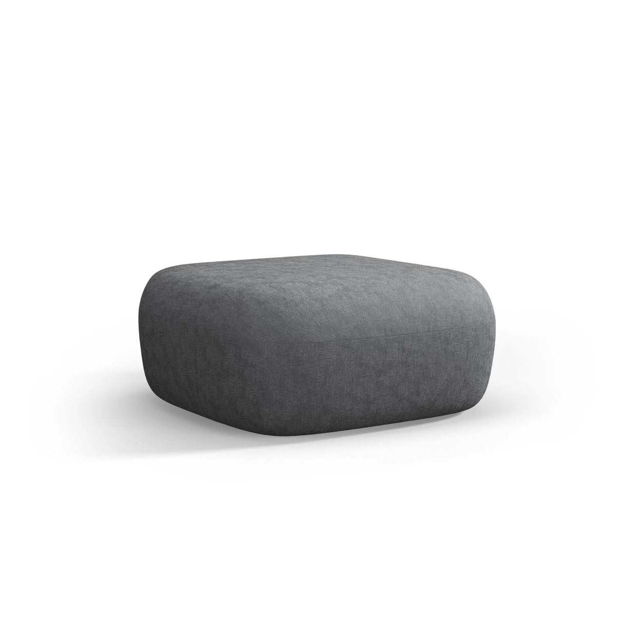 Jenny Pouf mit Bezug aus Chenille (PeHa90) in Dunkelgrau, 90x88 cm – Bild 3