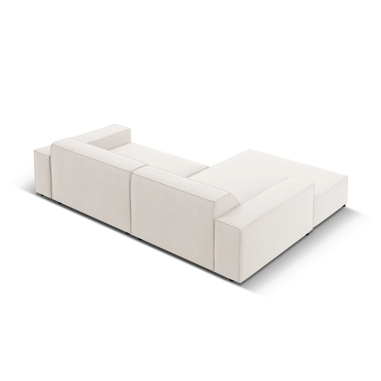 Jodie 3-Sitzer Ecksofa, Linke Seite, aus Strukturierter Stoff (Meg351) in Leichtes Beige, 224x166 cm – Bild 4