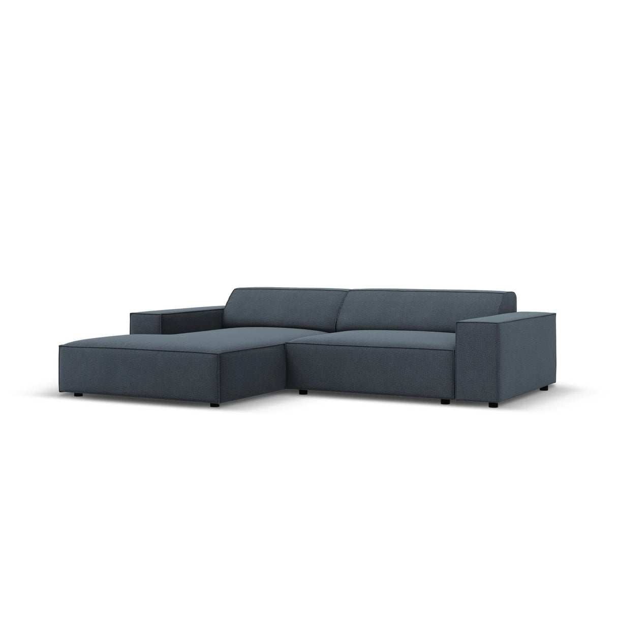 Jodie 3-Sitzer Ecksofa, Linke Seite, aus Strukturierter Stoff (Meg361) in Blau, 224x166 cm – Bild 2