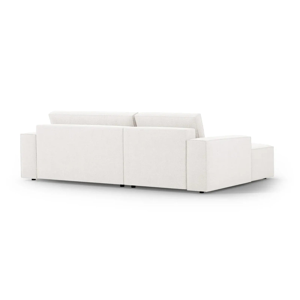 Jodie 3-Sitzer Ecksofa Links mit Schlaffunktion und Bettkasten mit Bezug aus Samt, Strukturstoff oder Boucle, 246x151 cm - ZEN ZONE Furniture