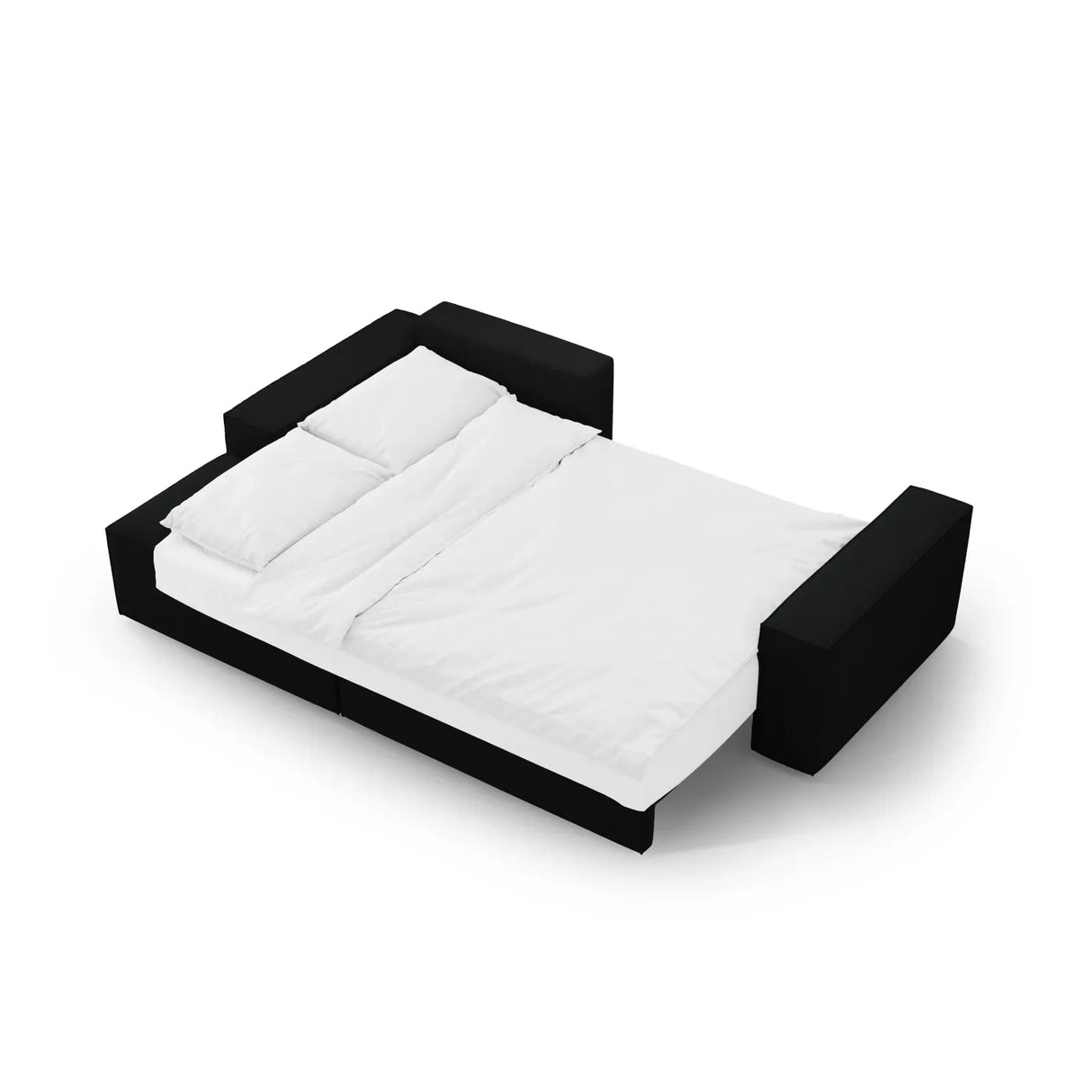 Jodie 3-Sitzer Ecksofa Links mit Schlaffunktion und Bettkasten mit Bezug aus Samt, Strukturstoff oder Boucle, 246x151 cm - ZEN ZONE Furniture