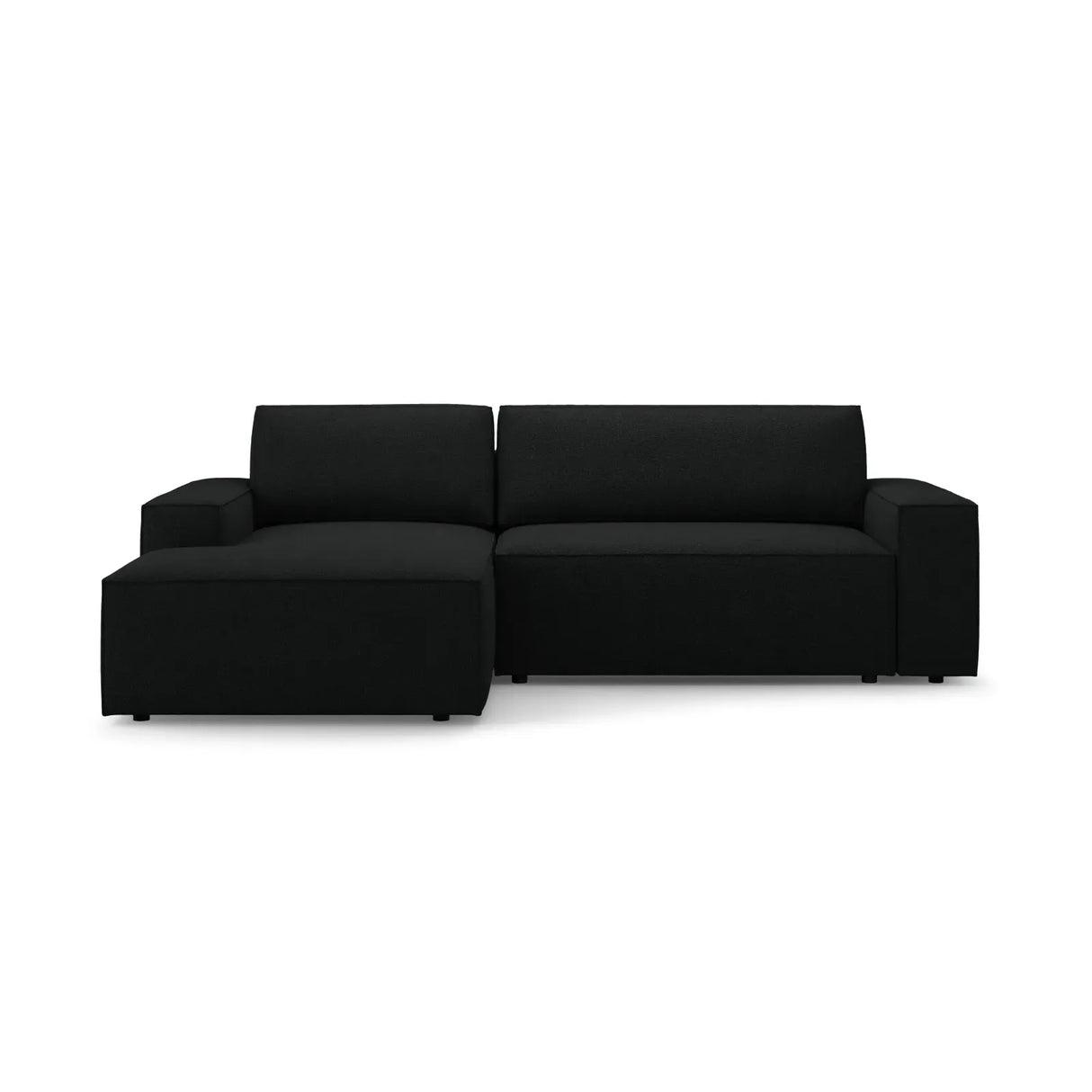 Jodie 3-Sitzer Ecksofa Links mit Schlaffunktion und Bettkasten mit Bezug aus Samt, Strukturstoff oder Boucle, 246x151 cm - ZEN ZONE Furniture