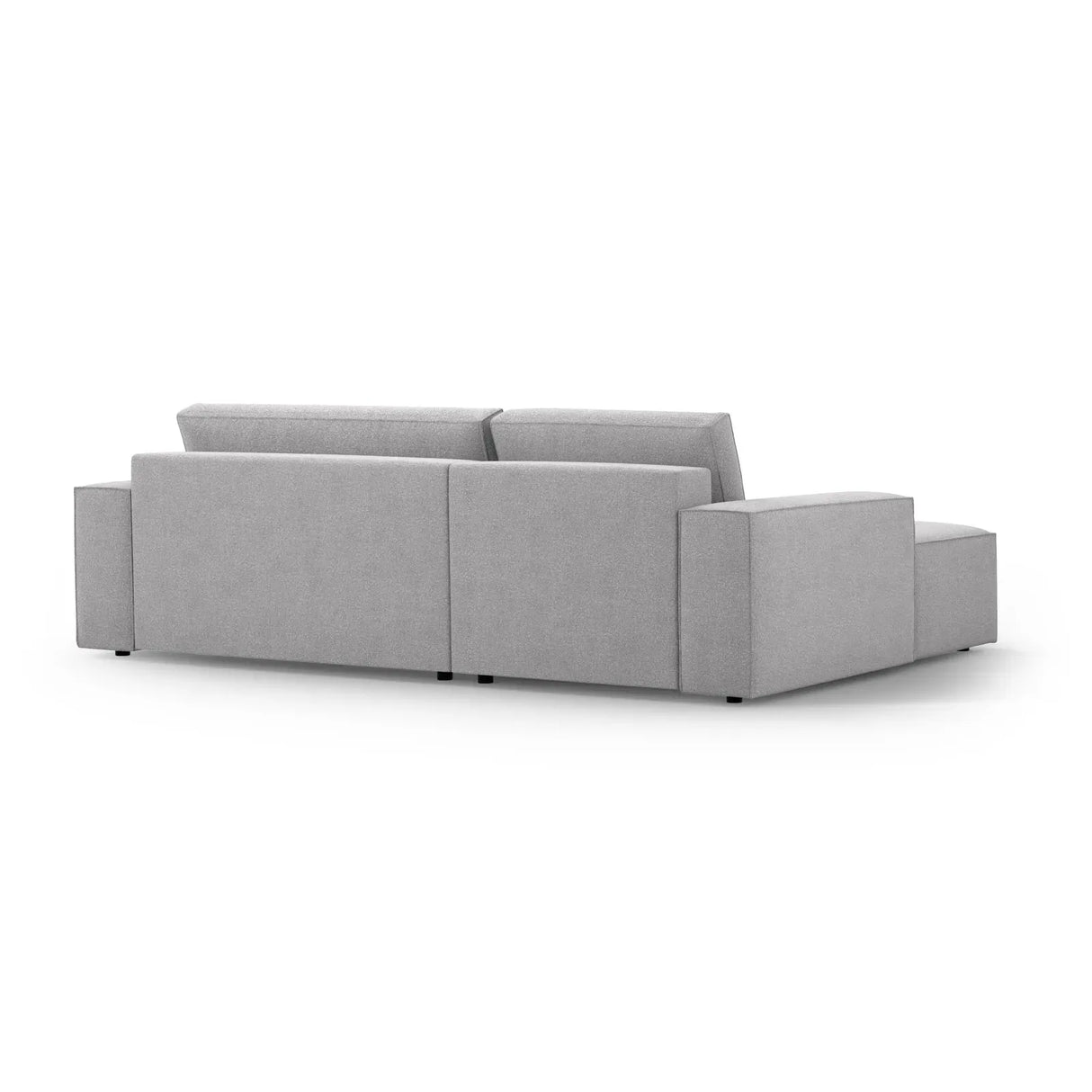 Jodie 3-Sitzer Ecksofa Links mit Schlaffunktion und Bettkasten mit Bezug aus Samt, Strukturstoff oder Boucle, 246x151 cm - ZEN ZONE Furniture