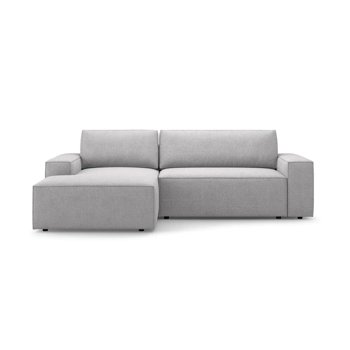 Jodie 3-Sitzer Ecksofa Links mit Schlaffunktion und Bettkasten mit Bezug aus Samt, Strukturstoff oder Boucle, 246x151 cm - ZEN ZONE Furniture