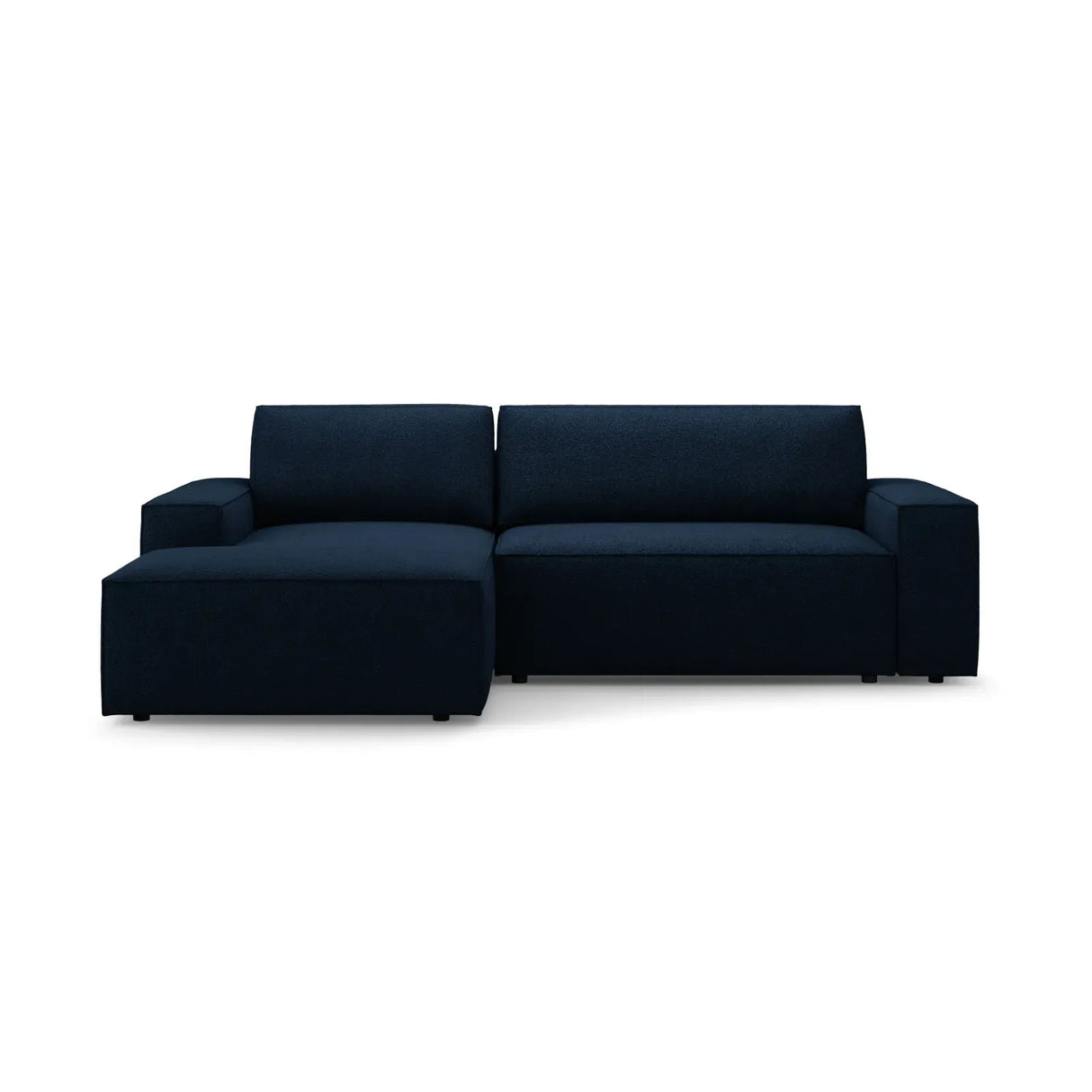 Jodie 3-Sitzer Ecksofa Links mit Schlaffunktion und Bettkasten mit Bezug aus Samt, Strukturstoff oder Boucle, 246x151 cm - ZEN ZONE Furniture