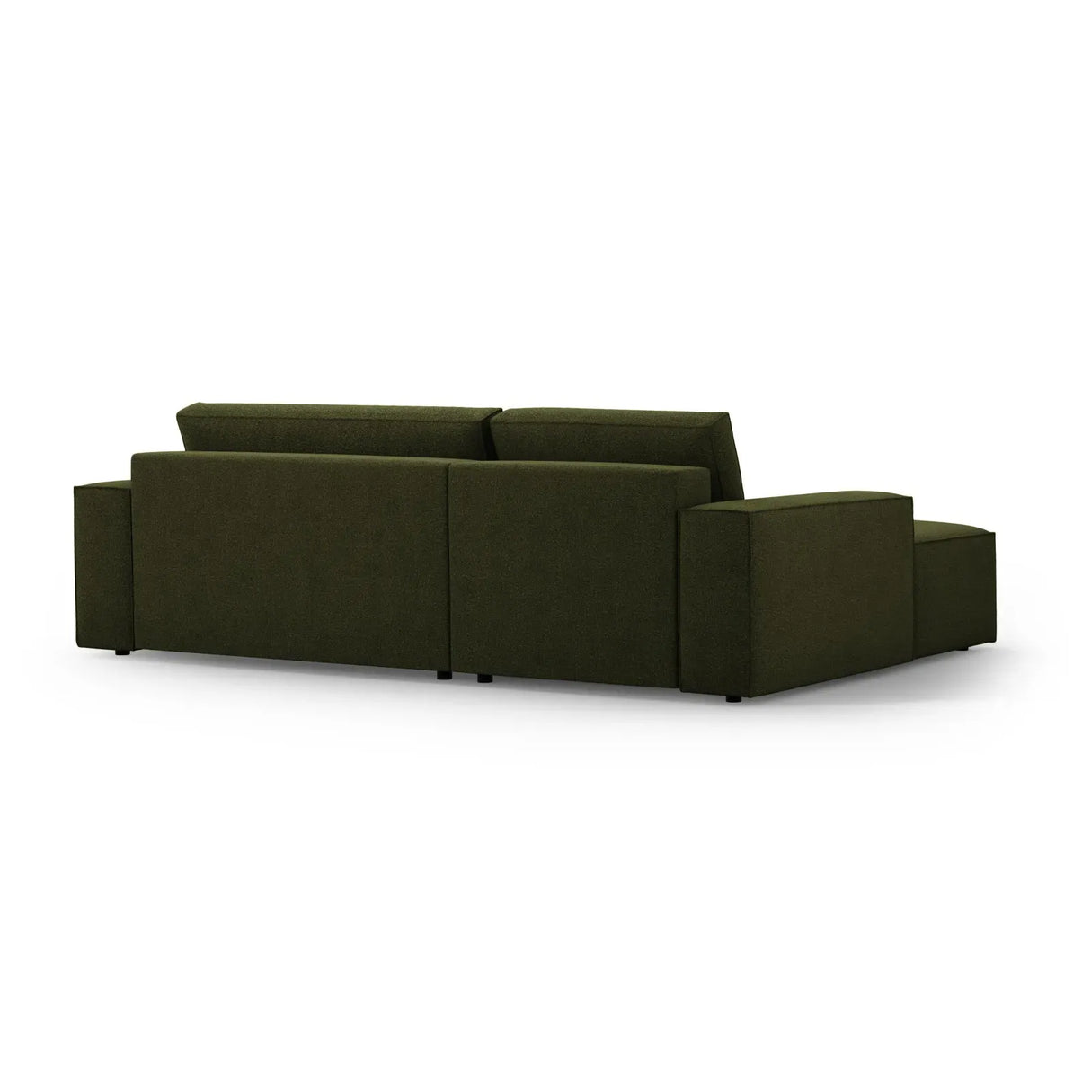 Jodie 3-Sitzer Ecksofa Links mit Schlaffunktion und Bettkasten mit Bezug aus Samt, Strukturstoff oder Boucle, 246x151 cm - ZEN ZONE Furniture