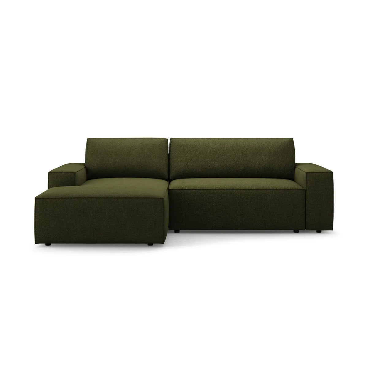 Jodie 3-Sitzer Ecksofa Links mit Schlaffunktion und Bettkasten mit Bezug aus Samt, Strukturstoff oder Boucle, 246x151 cm - ZEN ZONE Furniture