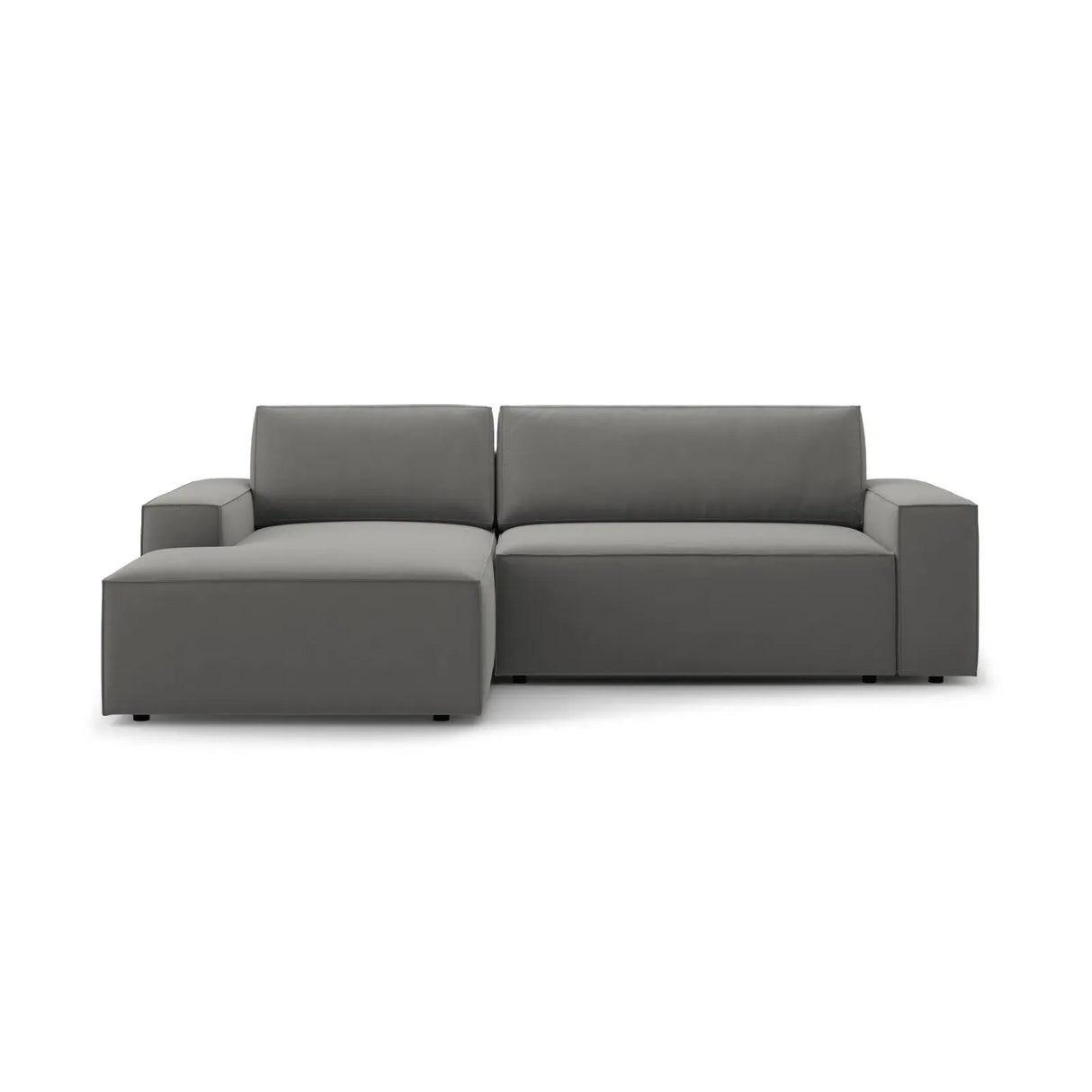 Jodie 3-Sitzer Ecksofa Links mit Schlaffunktion und Bettkasten mit Bezug aus Samt, Strukturstoff oder Boucle, 246x151 cm - ZEN ZONE Furniture