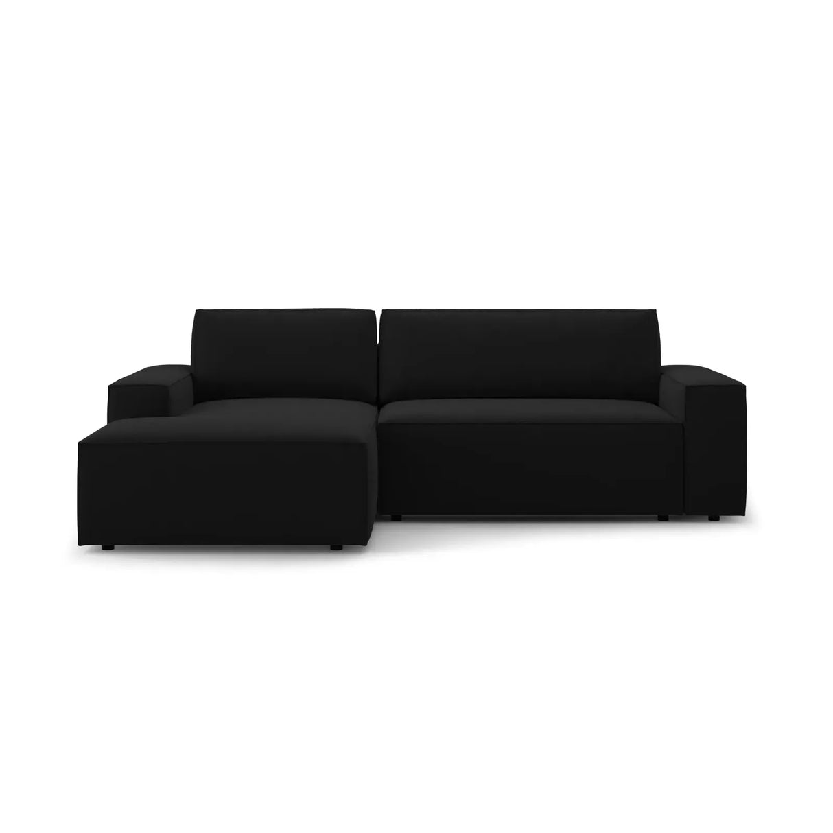 Jodie 3-Sitzer Ecksofa Links mit Schlaffunktion und Bettkasten mit Bezug aus Samt, Strukturstoff oder Boucle, 246x151 cm - ZEN ZONE Furniture