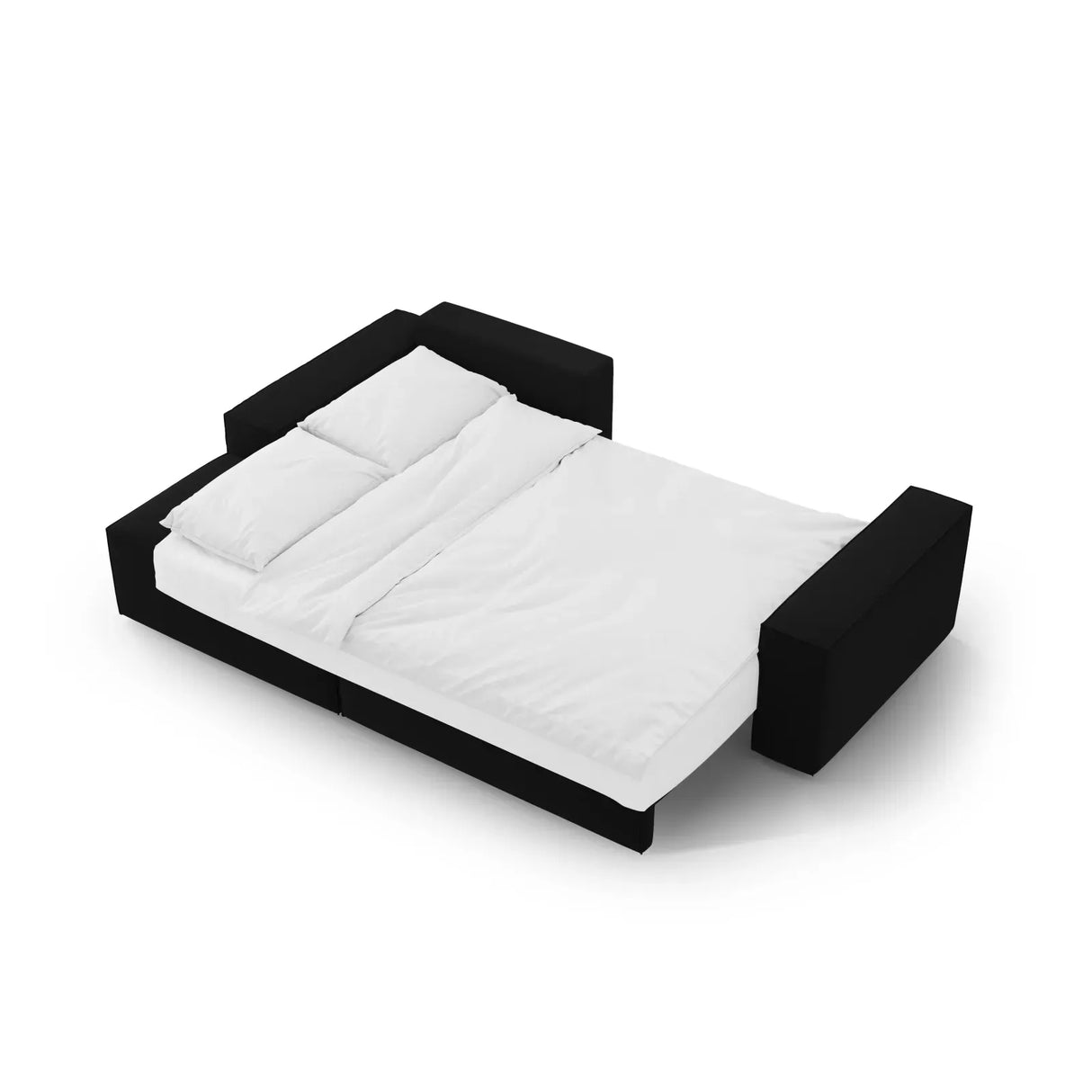 Jodie 3-Sitzer Ecksofa Links mit Schlaffunktion und Bettkasten mit Bezug aus Samt, Strukturstoff oder Boucle, 246x151 cm - ZEN ZONE Furniture