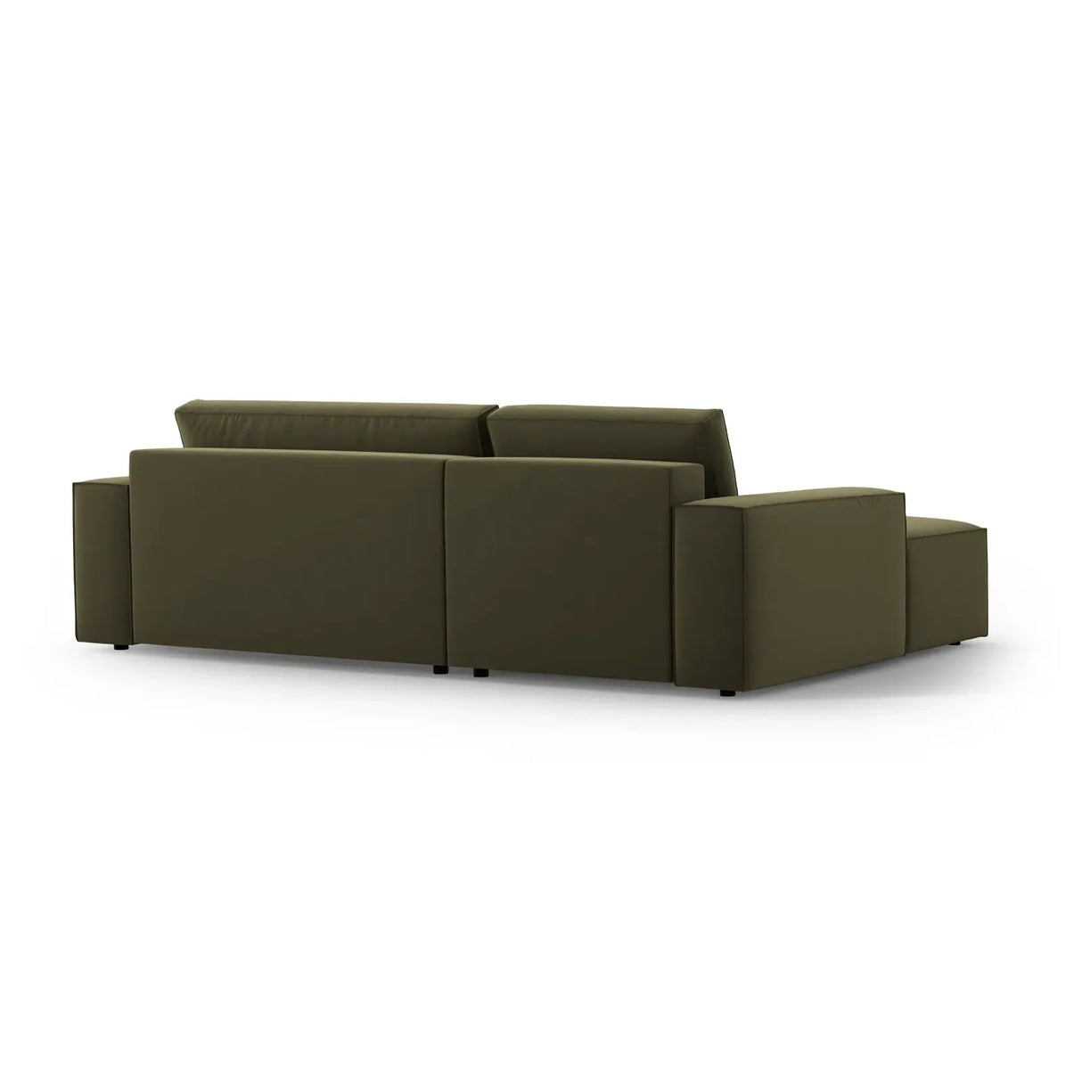 Jodie 3-Sitzer Ecksofa Links mit Schlaffunktion und Bettkasten mit Bezug aus Samt, Strukturstoff oder Boucle, 246x151 cm - ZEN ZONE Furniture