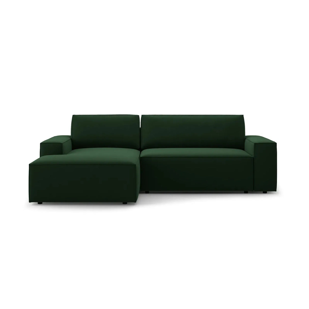 Jodie 3-Sitzer Ecksofa Links mit Schlaffunktion und Bettkasten mit Bezug aus Samt, Strukturstoff oder Boucle, 246x151 cm - ZEN ZONE Furniture