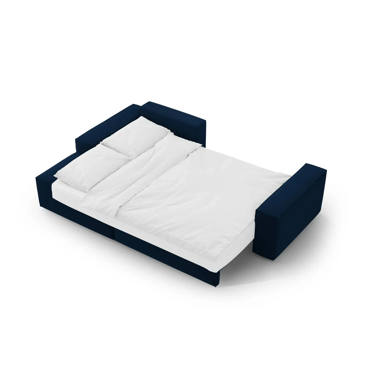 Jodie 3-Sitzer Ecksofa Links mit Schlaffunktion und Bettkasten mit Bezug aus Samt, Strukturstoff oder Boucle, 246x151 cm - ZEN ZONE Furniture