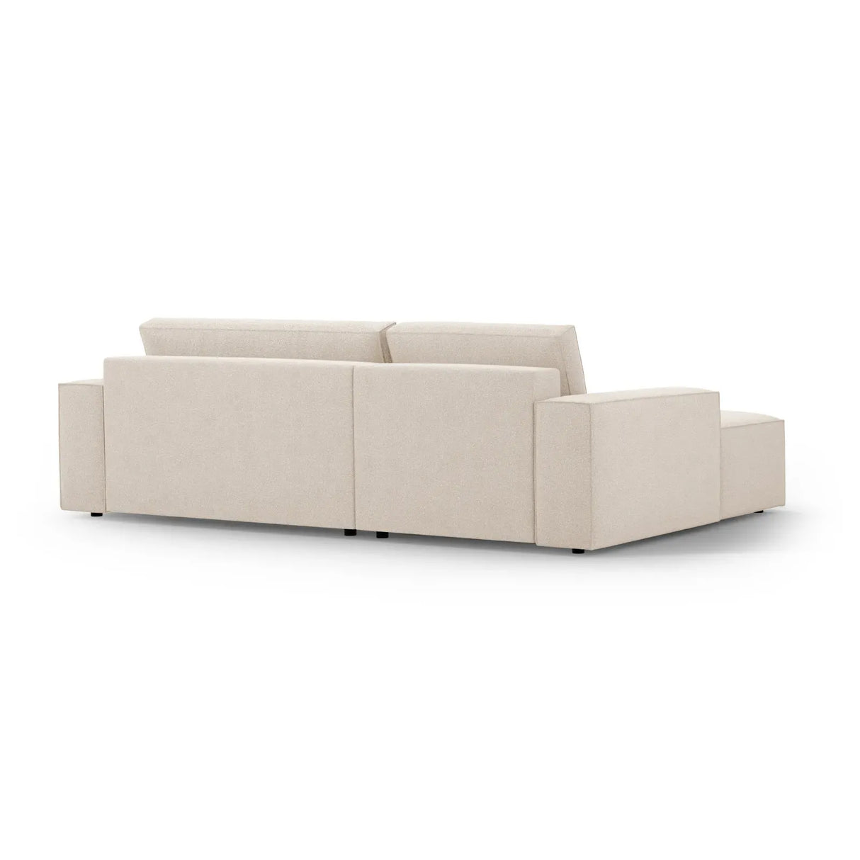 Jodie 3-Sitzer Ecksofa Links mit Schlaffunktion und Bettkasten mit Bezug aus Samt, Strukturstoff oder Boucle, 246x151 cm - ZEN ZONE Furniture