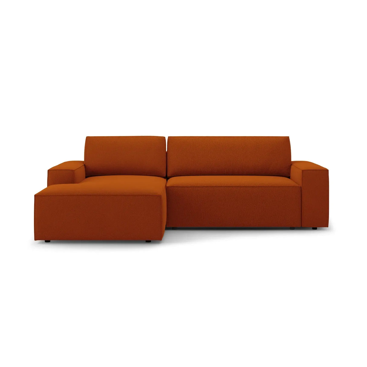 Jodie 3-Sitzer Ecksofa Links mit Schlaffunktion und Bettkasten mit Bezug aus Samt, Strukturstoff oder Boucle, 246x151 cm - ZEN ZONE Furniture