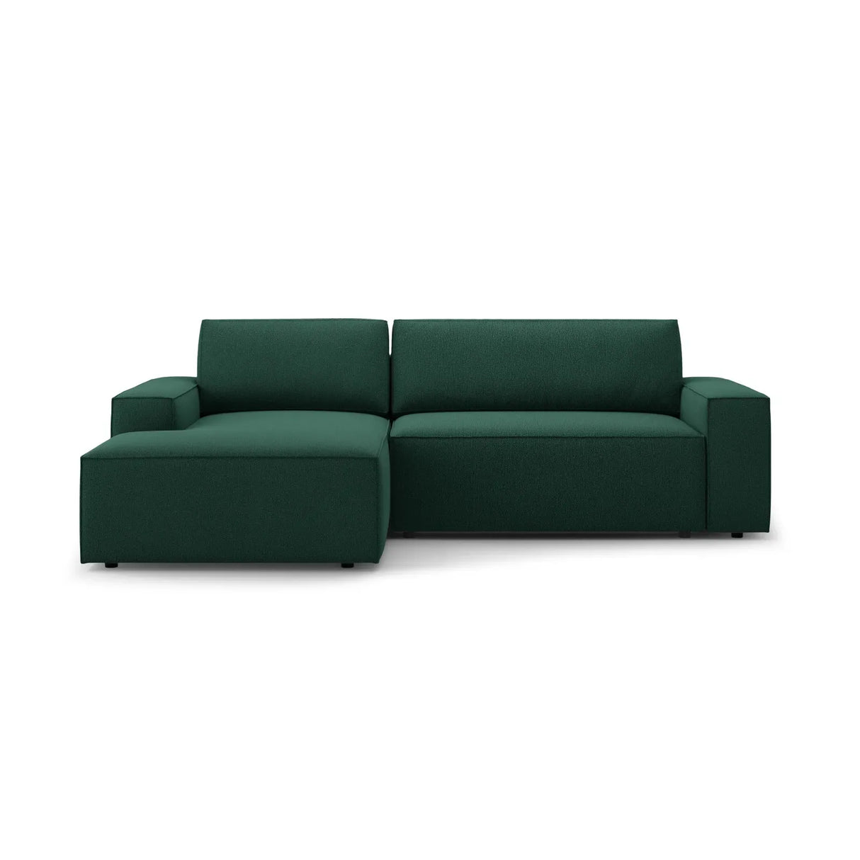 Jodie 3-Sitzer Ecksofa Links mit Schlaffunktion und Bettkasten mit Bezug aus Samt, Strukturstoff oder Boucle, 246x151 cm - ZEN ZONE Furniture