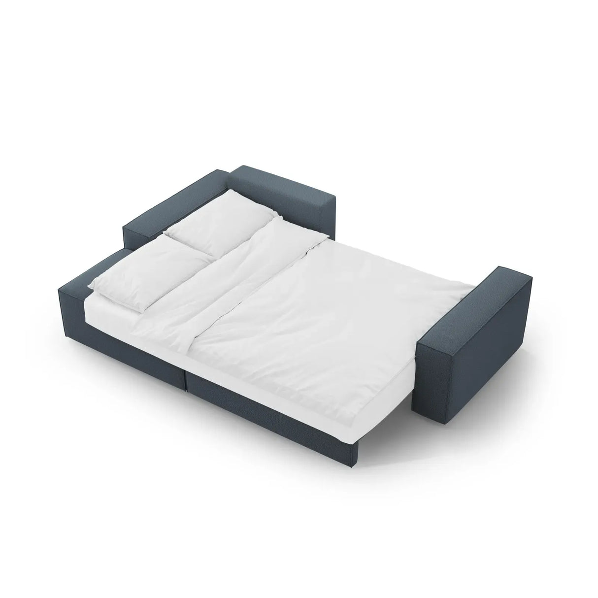 Jodie 3-Sitzer Ecksofa Links mit Schlaffunktion und Bettkasten mit Bezug aus Samt, Strukturstoff oder Boucle, 246x151 cm - ZEN ZONE Furniture