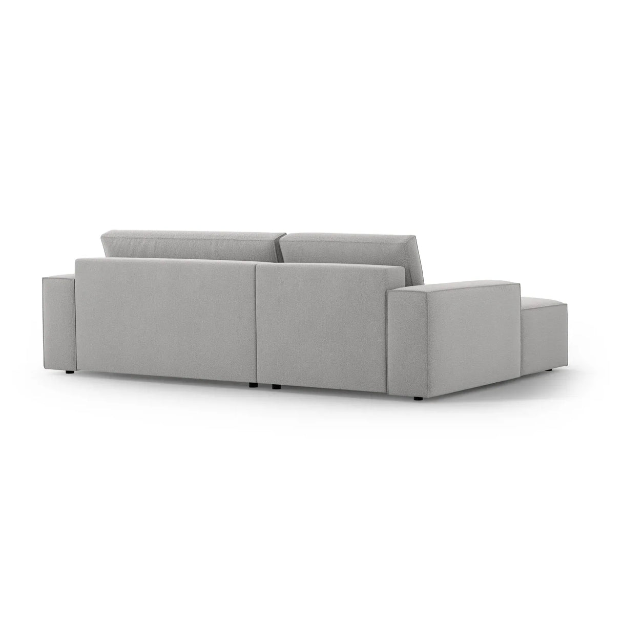 Jodie 3-Sitzer Ecksofa Links mit Schlaffunktion und Bettkasten mit Bezug aus Samt, Strukturstoff oder Boucle, 246x151 cm - ZEN ZONE Furniture