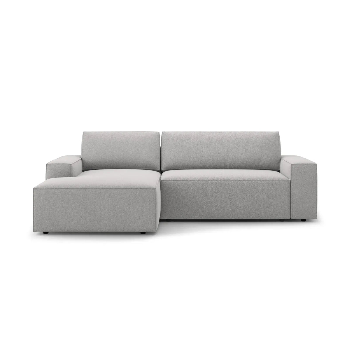 Jodie 3-Sitzer Ecksofa Links mit Schlaffunktion und Bettkasten mit Bezug aus Samt, Strukturstoff oder Boucle, 246x151 cm - ZEN ZONE Furniture