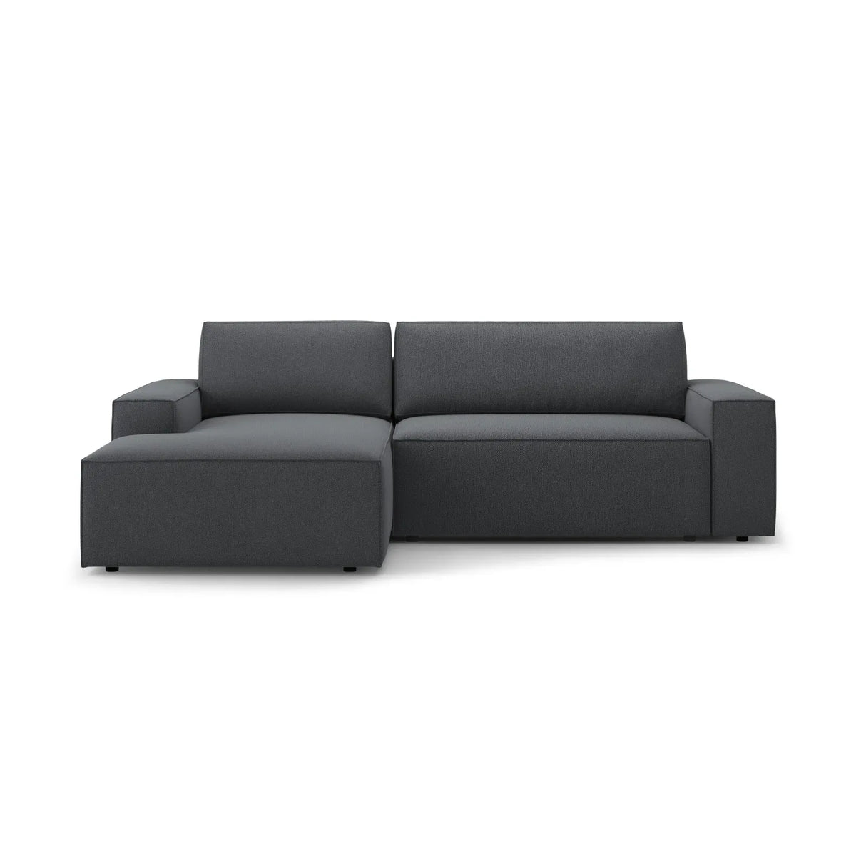 Jodie 3-Sitzer Ecksofa Links mit Schlaffunktion und Bettkasten mit Bezug aus Samt, Strukturstoff oder Boucle, 246x151 cm - ZEN ZONE Furniture