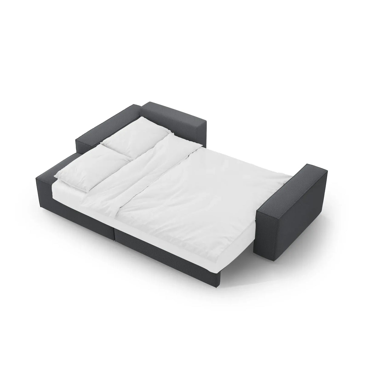 Jodie 3-Sitzer Ecksofa Links mit Schlaffunktion und Bettkasten mit Bezug aus Samt, Strukturstoff oder Boucle, 246x151 cm - ZEN ZONE Furniture