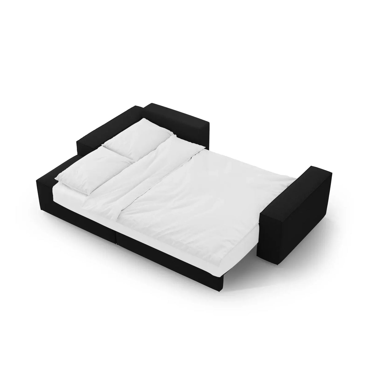 Jodie 3-Sitzer Ecksofa Links mit Schlaffunktion und Bettkasten mit Bezug aus Samt, Strukturstoff oder Boucle, 246x151 cm - ZEN ZONE Furniture