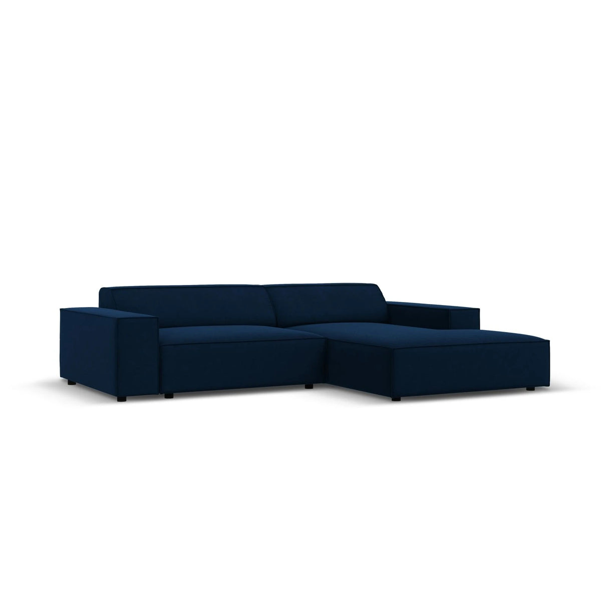 Jodie 3-Sitzer Ecksofa, Rechte Seite, aus Samt (Blu86) in Königsblau, 224x166 cm – Bild 2