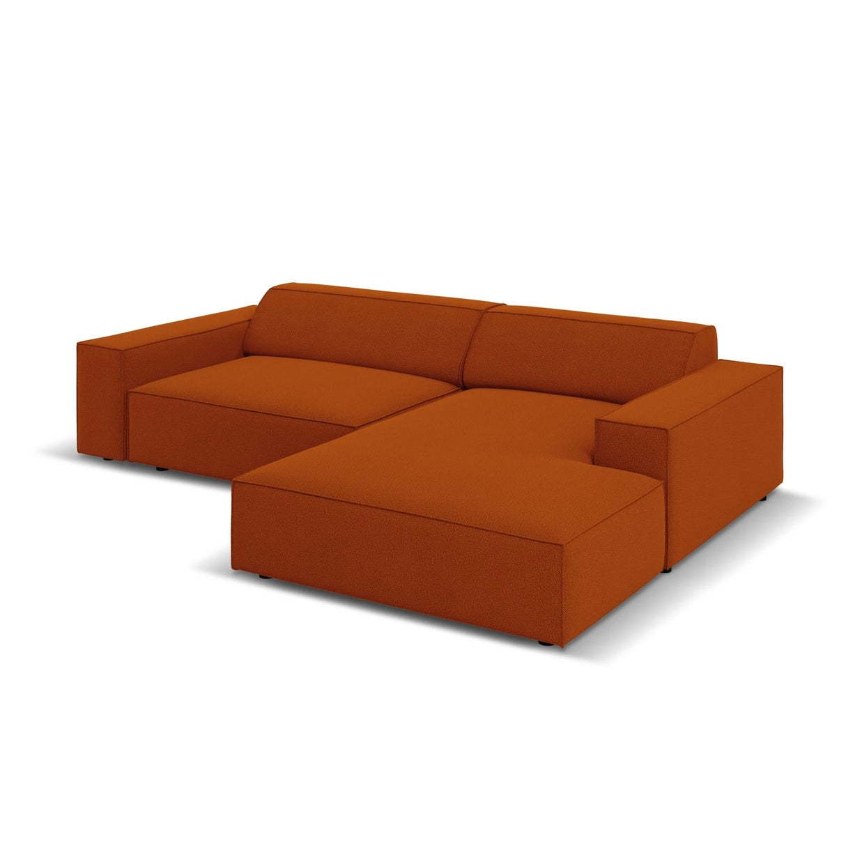Jodie 3-Sitzer Ecksofa, Rechte Seite, aus Strukturierter Stoff (Meg357) in Terrakotta, 224x166 cm – Bild 3