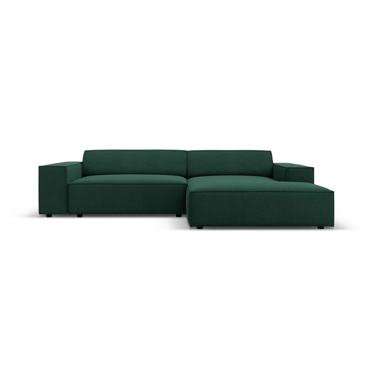 Jodie 3-Sitzer Ecksofa, Rechte Seite, aus Strukturierter Stoff (Meg359) in Grün, 224x166 cm – Bild 1
